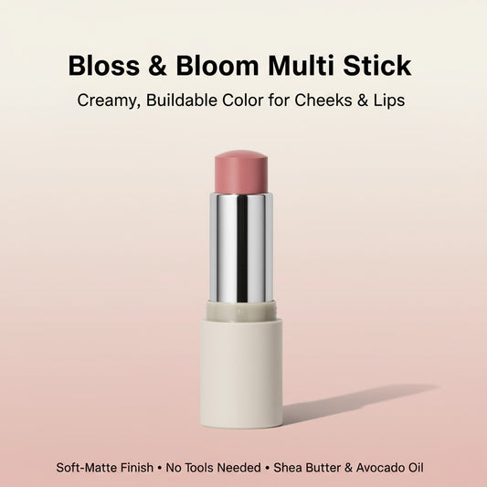 Bloss & Bloom Multi Stick- Glow Anytime, Anywhere- Compact Design To Take It With You Anywhere - Easy To Apply.